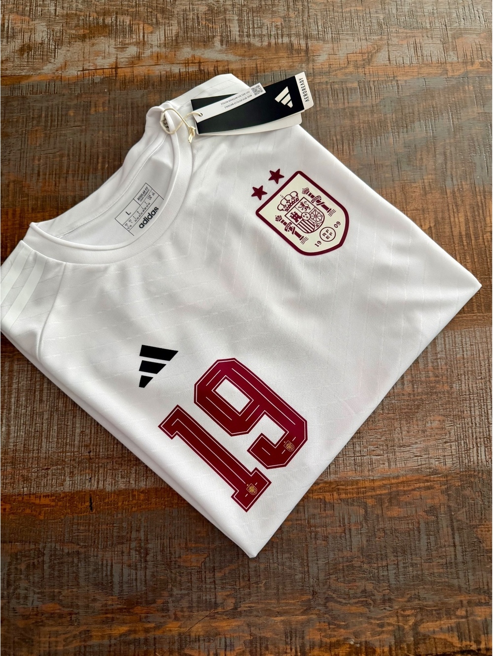 Large 2 Starts World Champions Lamine Yamal Spain Adidas Jersey Women